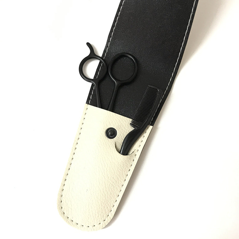 Spot Beard Care Tool Set Can Be Customized Logo Black Beard Scissors Mini Beard Comb