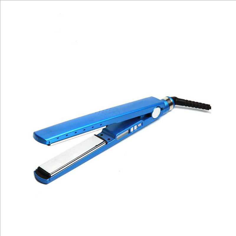 Factory Direct Sales Quarter Blue Splint Blue Splint Medium Plate Nano Titanium Hair Straightener Foreign Trade Straight Hair Splint